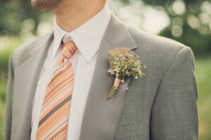 Burlap and Brunia Boutonniere