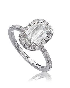 Christopher Designs Classic Emerald Cut Engagement Ring