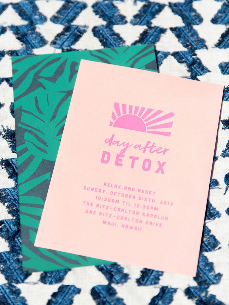 Summer wedding Sunday brunch invitation