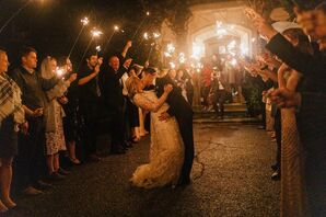 Sparkler Exit at Wedding in Western Michigan