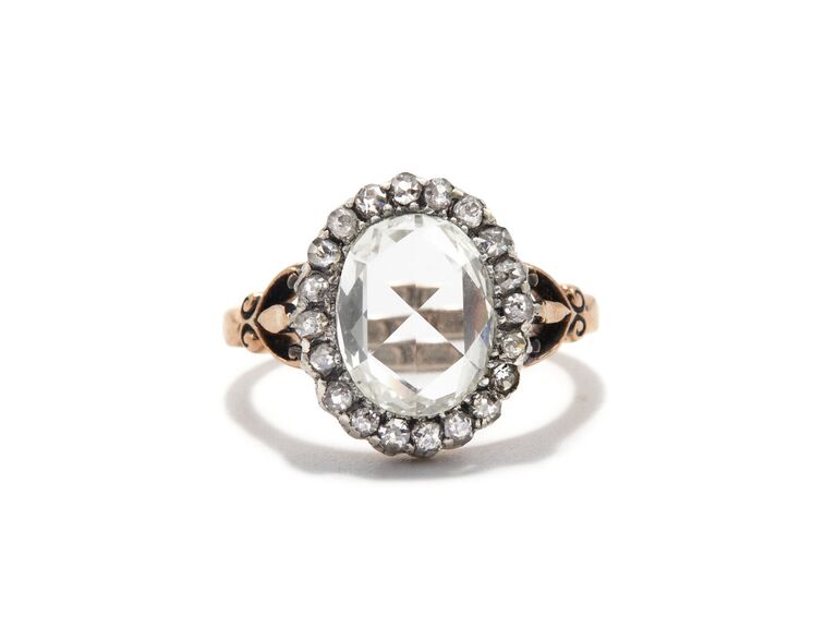 rose cut diamond engagement ring
