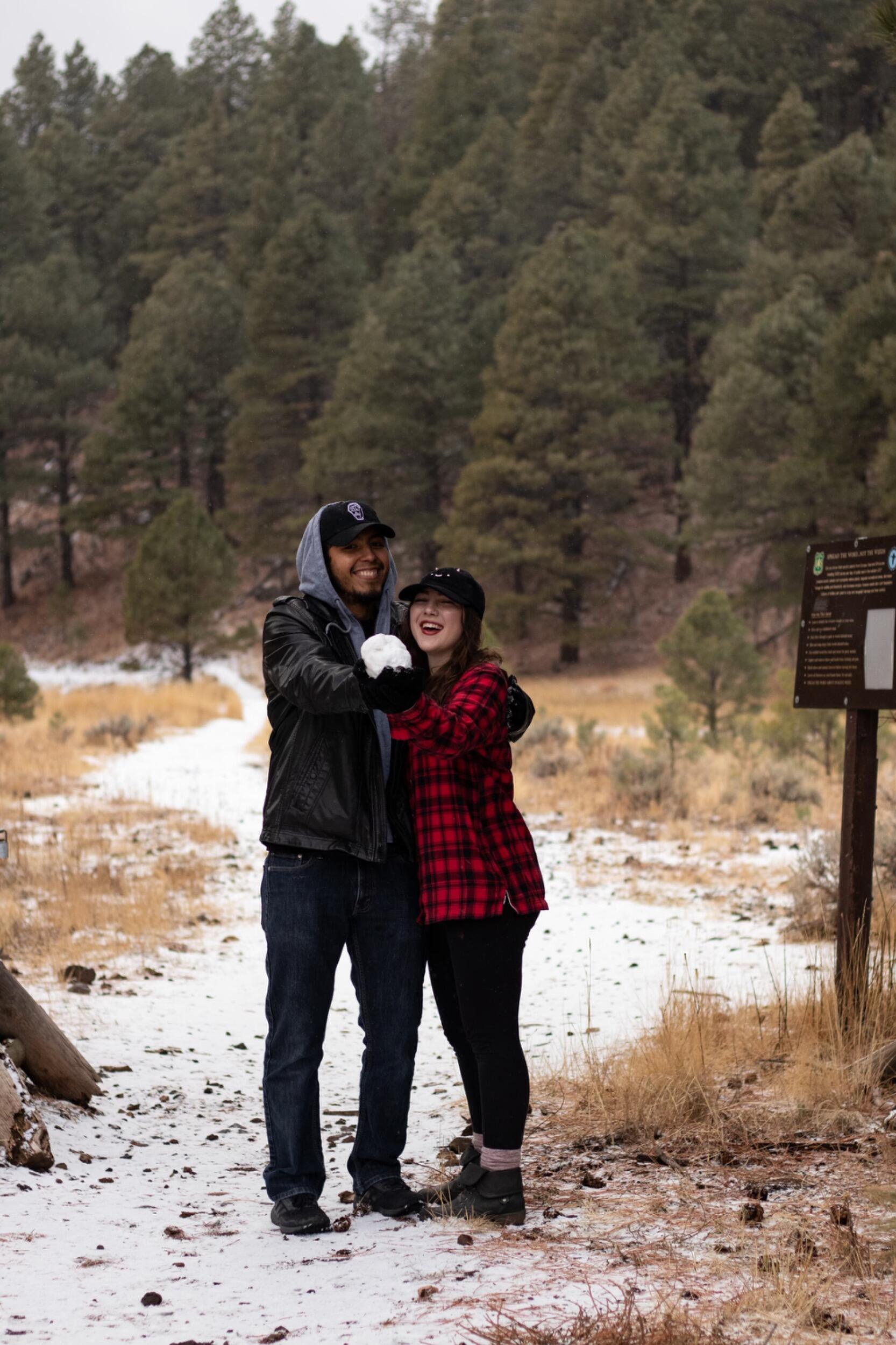 We went to Prescott for the snow! Zay and I made a snowball together, it was our baby for an hour… then it was subsequently thrown at Ariah (sorry not sorry).