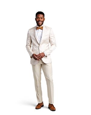 Stitch & Tie Ivory Paisley Dillon Tuxedo Ivory Tuxedo