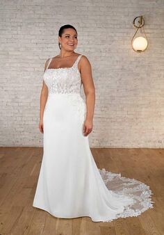 Stella York 7715 plus Column Wedding Dress