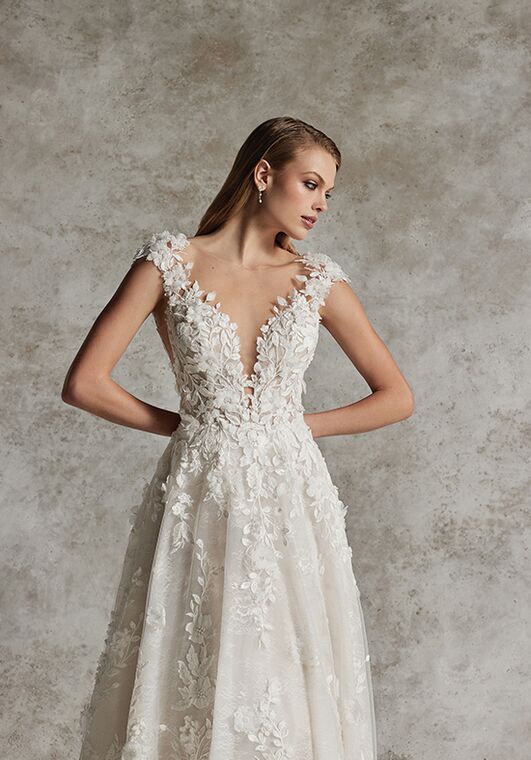Justin Alexander Signature Venetia A-Line Wedding Dress - 4