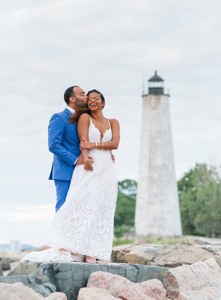 Couple Portraits at Lighthouse Point Park in New Haven, Connecticut