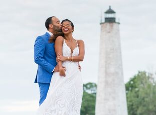 “We wanted everything to be airy, colorful and fun,” Alexandra (Alex) Malebranche says of her wedding to Nathaniel (Nate) Koonce II. They pulled inspi