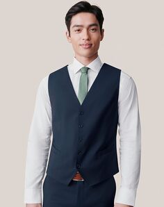 Birdy Grey Suits Josh Suit Vest in Navy Blue Tuxedo