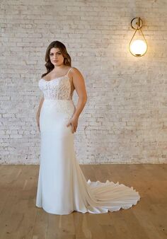 Stella York 7531 plus Fit-and-Flare Wedding Dress