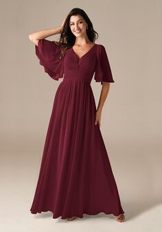 AW Bridal AW Kenney Dress V-Neck Bridesmaid Dress