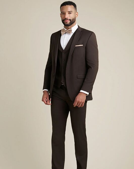 BLACKTIE SAVOY Brown Wedding Suit Brown Tuxedo - 4