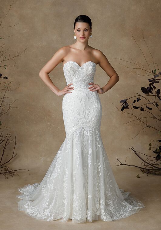 Justin Alexander Giza Fit-and-Flare Wedding Dress - 5