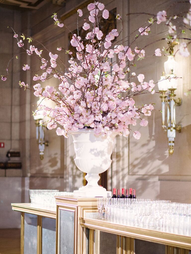 Wedding Centerpieces Tall Cherry Blossom
