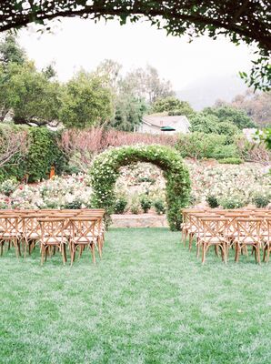 Wedding Arch Covered in Greenery