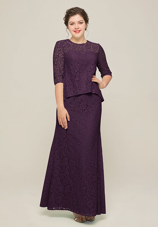 AW Bridal AW Jennifer Dress Purple Mother Of The Bride Dress - 4