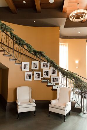Wall of Family Photos at Reception