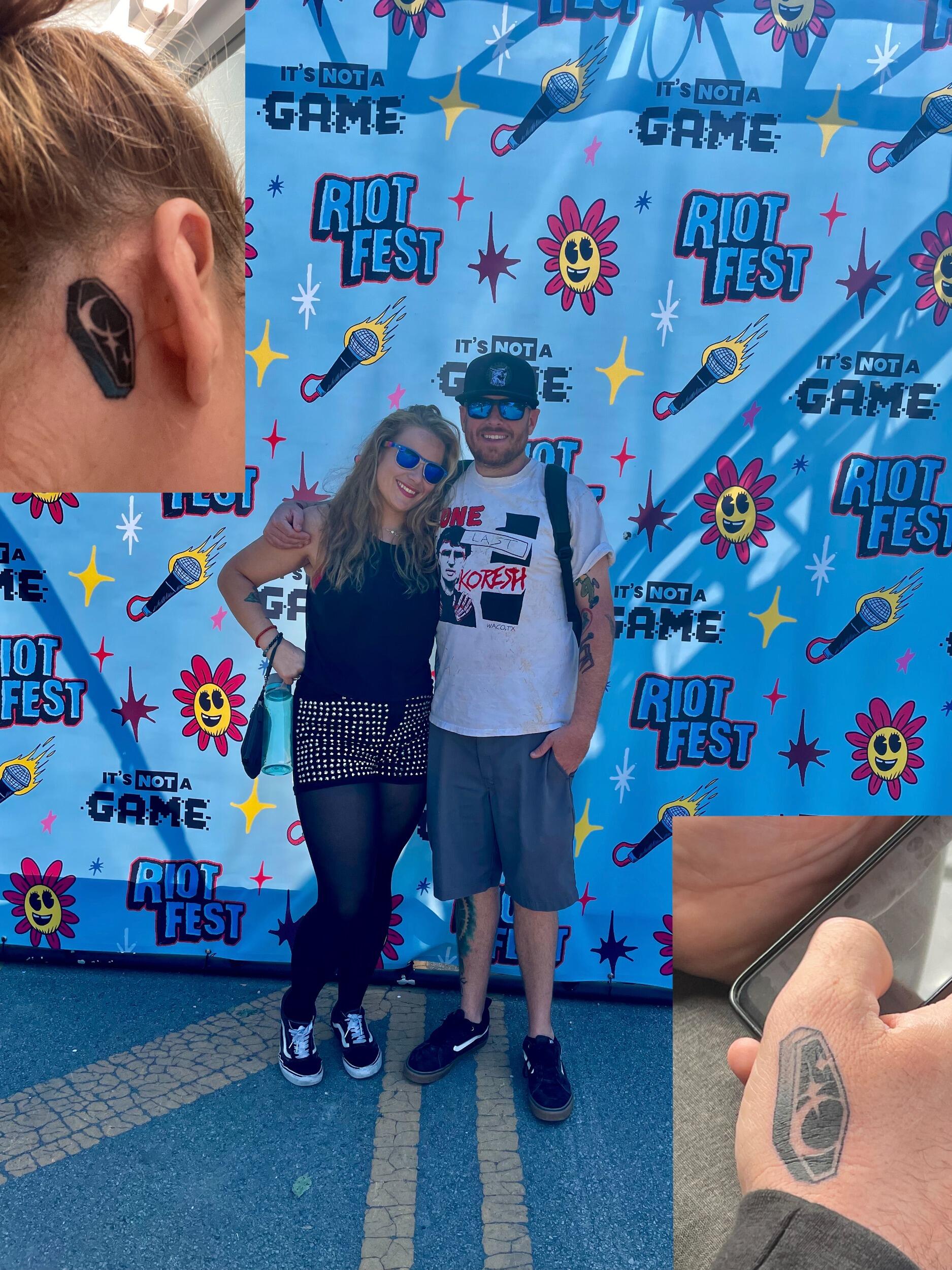 Sam and Amanda's first out of town trip to Chicago and Riot Fest music festival. They got matching tattoos based on what they always say to each other... "Til Death"