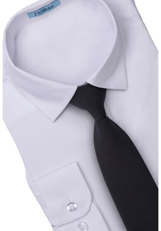 Little Tuxedos "Mason" Kids Dark Charcoal Suit (5-Piece Set) Flower Girl Dress and Ring Bearer Outfit - 7