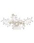 AW Bridal AW BRIDAL Wedding Hair Comb Ivory Flower Bridal Headpiece Hair Clip Wedding Hair Accessories for Brides (Silver) Silver Pins, Combs + Clip - thumbnail - 5