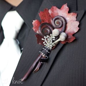 Fern and Leaf Boutonnieres