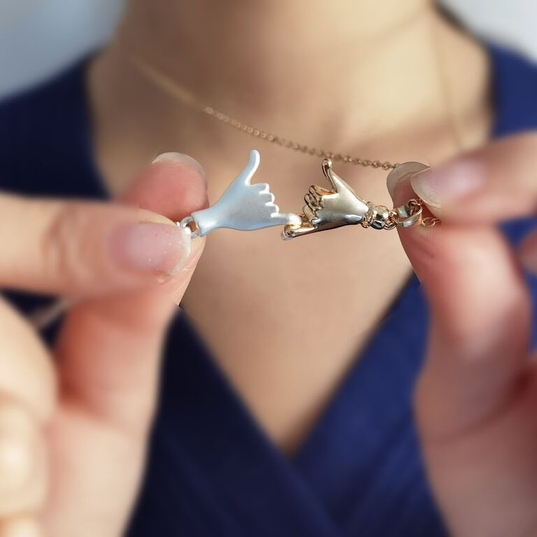 Pinky promise couples necklace set