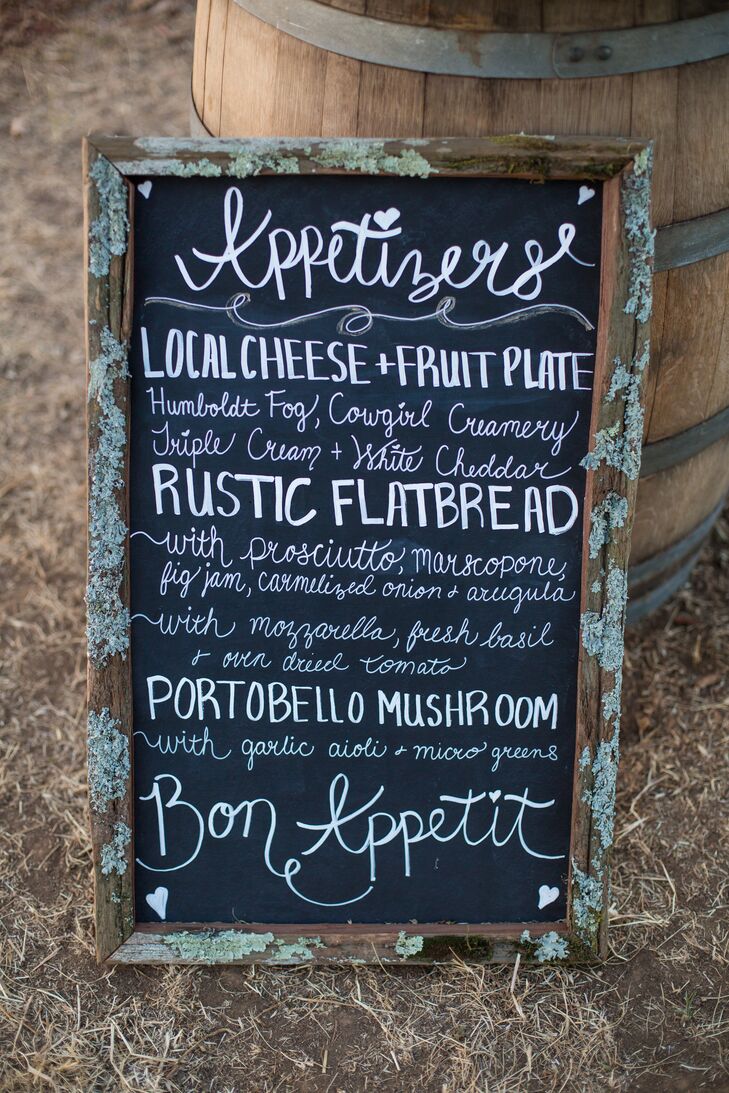 Handmade Chalkboard Menu Signs