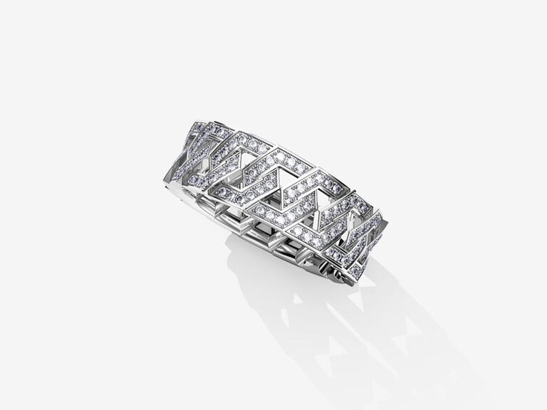 hexagonal wedding band