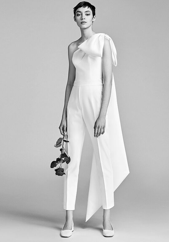 Viktor&Rolf Mariage ONE SHOULDER BOW JUMPSUIT Sheath Wedding Dress - 1