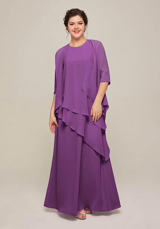 AW Bridal AW Adalia Dress Purple Mother Of The Bride Dress - 1