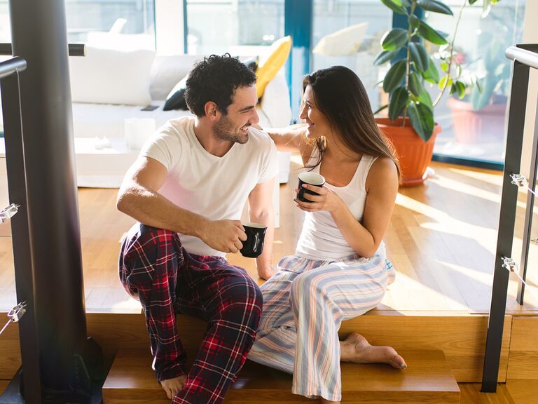 Couple having a conversation