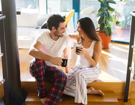Couple having a conversation