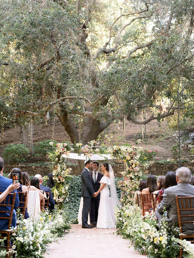 A Jewish wedding ceremony at Calamigos Ranch in Malibu, California