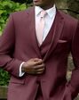 BLACKTIE SHARKSKIN Brick Wedding Suit Red Tuxedo - thumbnail - 3