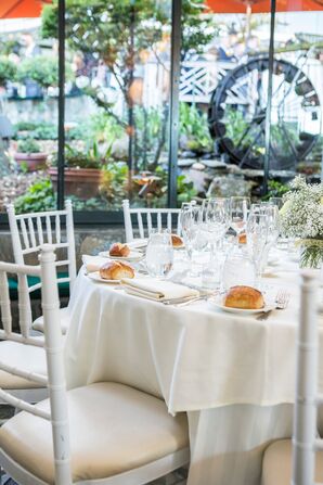 All-White Reception Tablescape