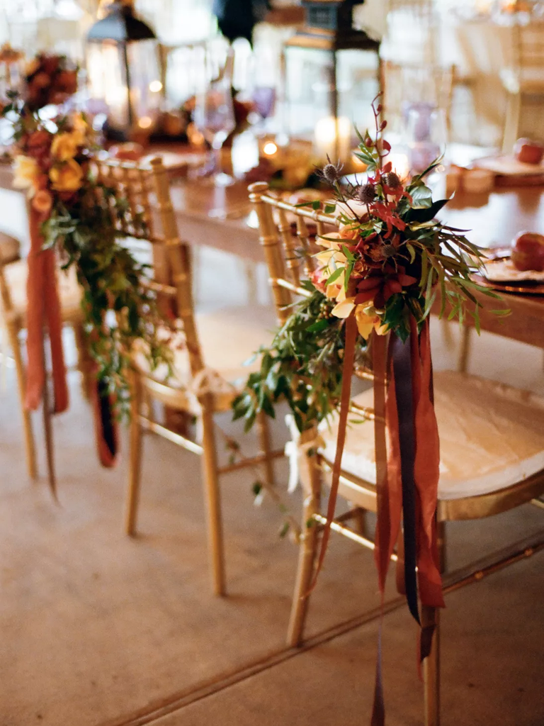 Eucalyptus wedding chair decorations