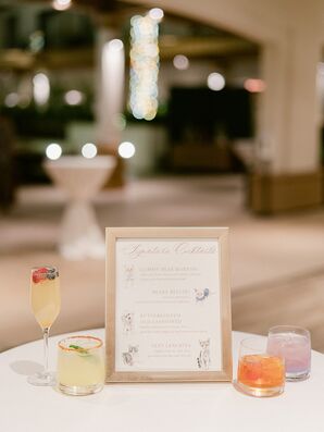 Signature Cocktail Bar Menu With Pet PItcures