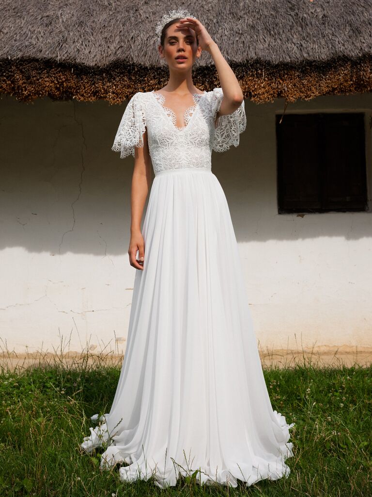 vintage a line wedding dress