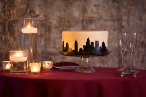 Custom Cake with Atlanta Skyline Design