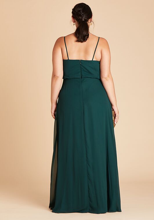 Birdy Grey Gwennie Dress Curve in Emerald V-Neck Bridesmaid Dress - 3