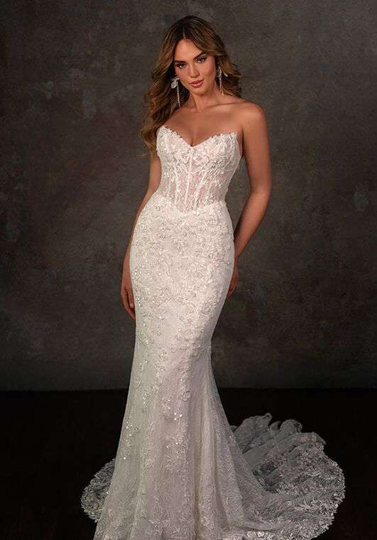 Essense of Australia D4368 Fit-and-Flare Wedding Dress - 6