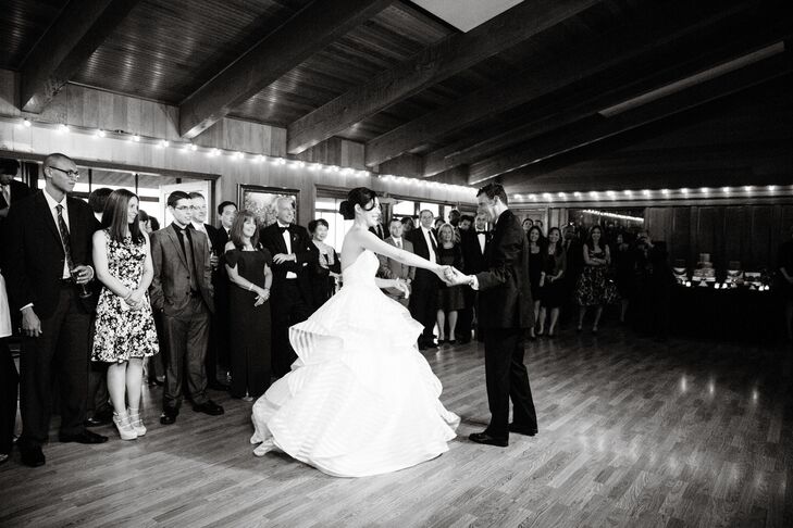 The couple shared their first dance to Center of Gravity by Yo La Tengo.
