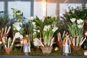 Garden-Inspired Potted Escort Card Display