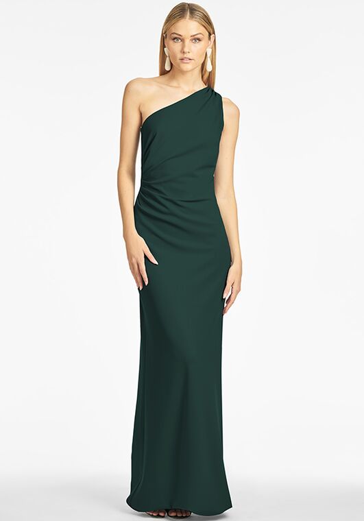 Sachin & Babi Cece Gown - Emerald One Shoulder Bridesmaid Dress - 3