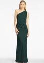 Sachin & Babi Cece Gown - Emerald One Shoulder Bridesmaid Dress - thumbnail - 3