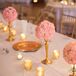Pink Carnation and Candle Centerpieces