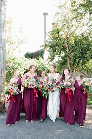 Romantic Red Bridesmaid Dresses