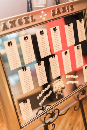 Black and Ivory Mirror Seating Chart