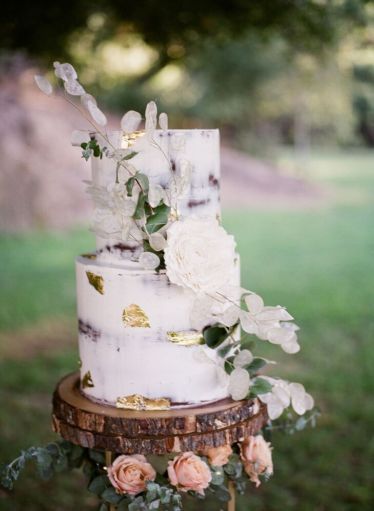 Naked Wedding Cake at Saddlerock Ranch in Malibu, California