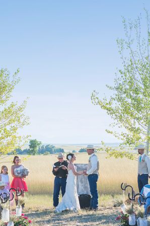A Big Sky, Montana, Backyard Wedding Ceremony