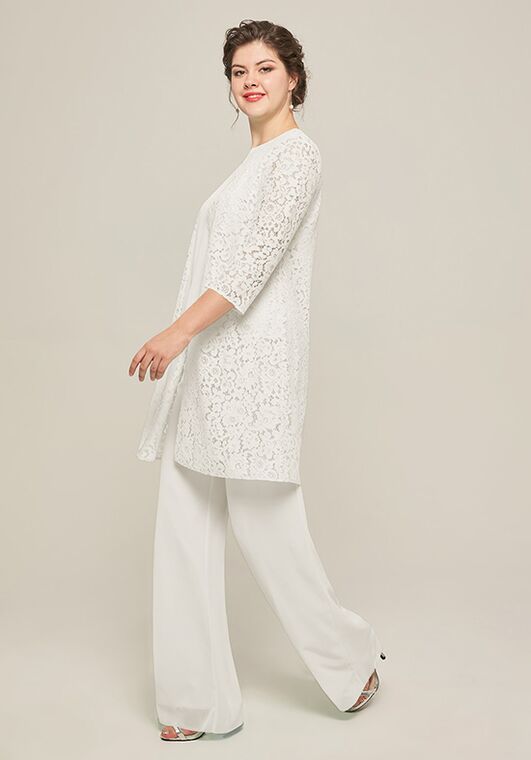 AW Bridal AW Karin Pantsuit White Mother Of The Bride Dress - 4